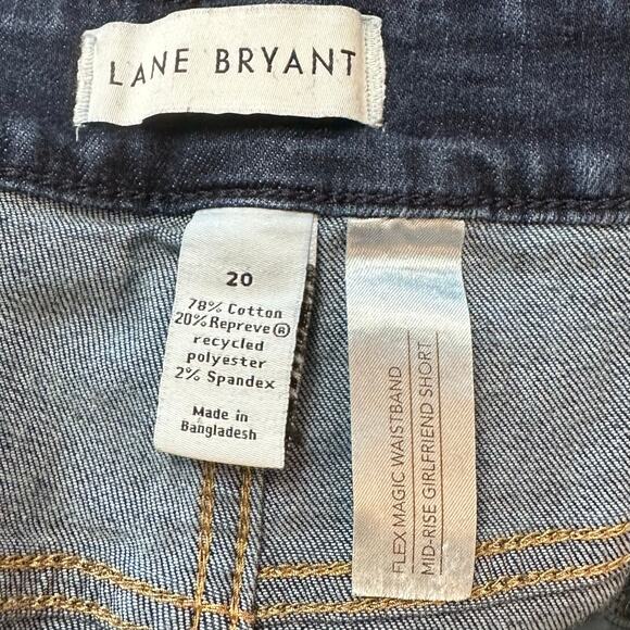2/$30 Lane Bryant Girlfriend Jean Short Flex Magic Dark Blue 2X Plus Size 20 - Picture 4 of 5